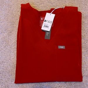 Figs Catarina, M size, in ‘awesome’ red.  PO #2078